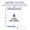 Avery® Printable Place Cards, Sure Feed® Technology, 1-7/16" x 3-3/4", Textured Matte White, Laser & Inkjet Compatible, 150 Blank Tent Cards Total (16109)